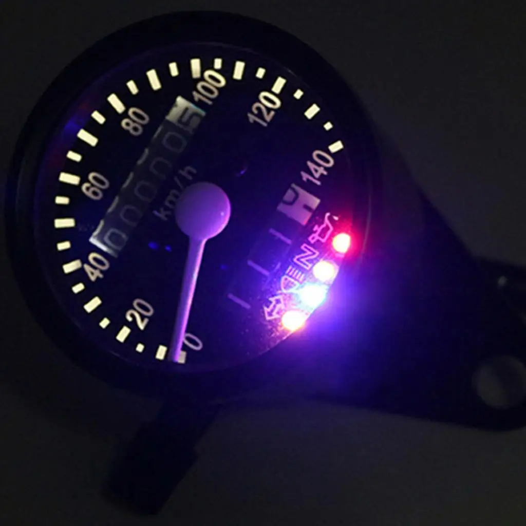 Picture 5: Metal Motorcycle Tachometer Odometer LCD Display Adjustable Speedometer Panel for Honda CG125 Replacement