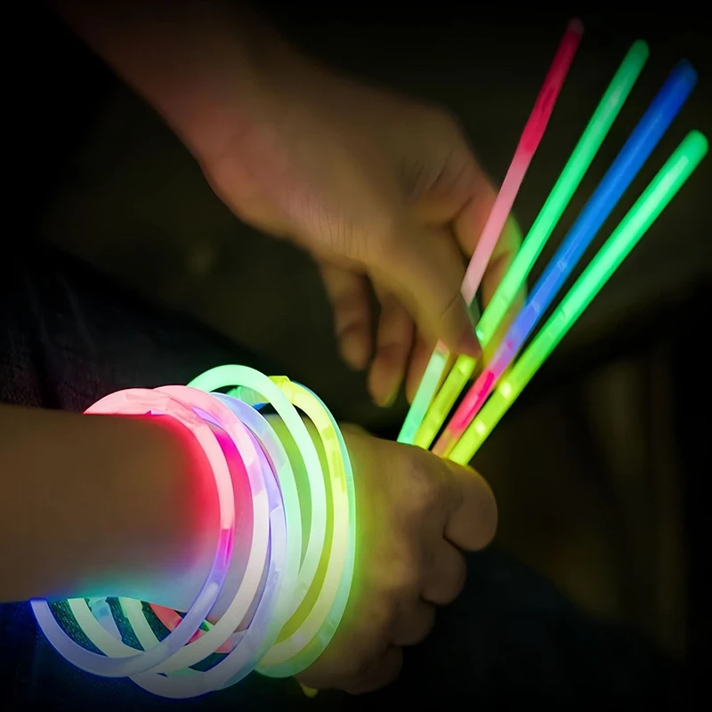 30/60/120 Stück Leuchtstäbe in zufälligen Farben, nachtleuchtende Fluoreszenzstäbe, DIY-Armband, Halskette, Fotografie-Requisiten, Partygeschenke ZYF – Detail 5