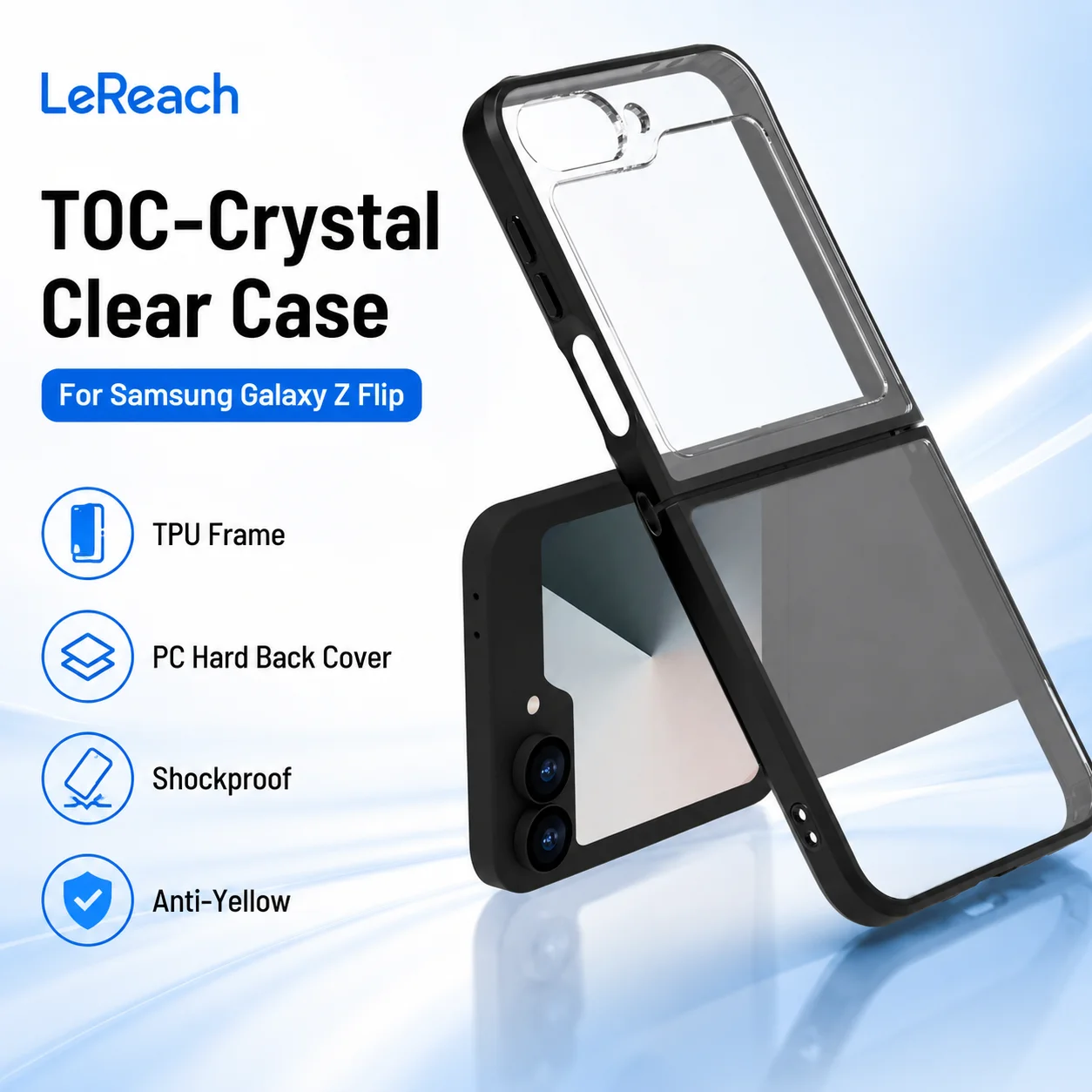 Transparent Case For Samsung Galaxy Z Flip 7 FE 6 Transparent Ultra-Thin Camera Protection CA1000