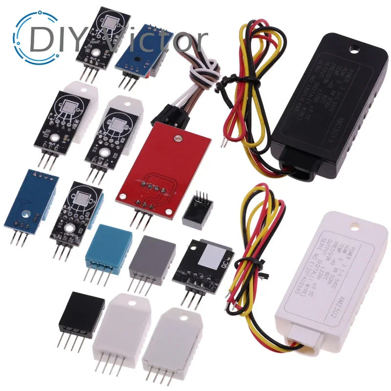 DHT22 AM2302 DHT11/DHT12 AM2320 Digital Temperature Humidity Sensor Module Board For Arduino Ultra-low Power High Precision 4pin