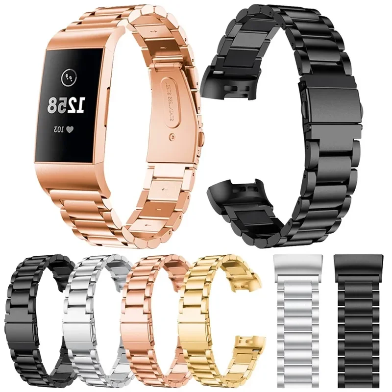 Stainless Steel Metal Strap For Fitbit Charge 5 6 Watchband Bracelet For Fit bit Charge6 5 Smart Watch Accessorie