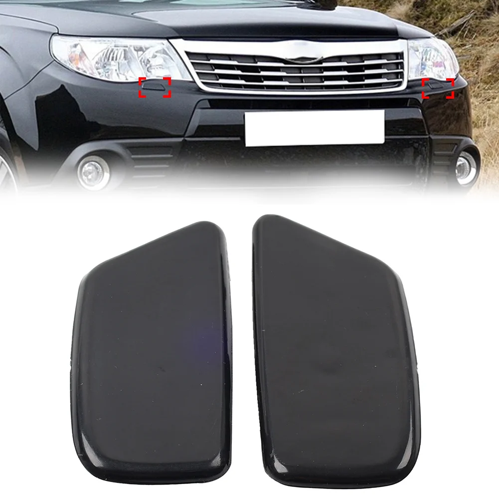 1Pair Car Headlight Washer Nozzle Cover Cap For Subaru Forester 2008 2009 2010 2011 2012 2013