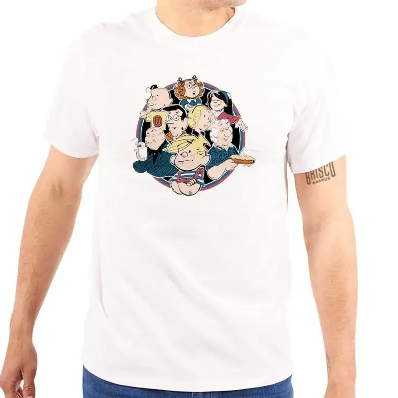 Vintage Retro Dennis the Menace Characters Womens or Mens Crewneck T Shirt Tee