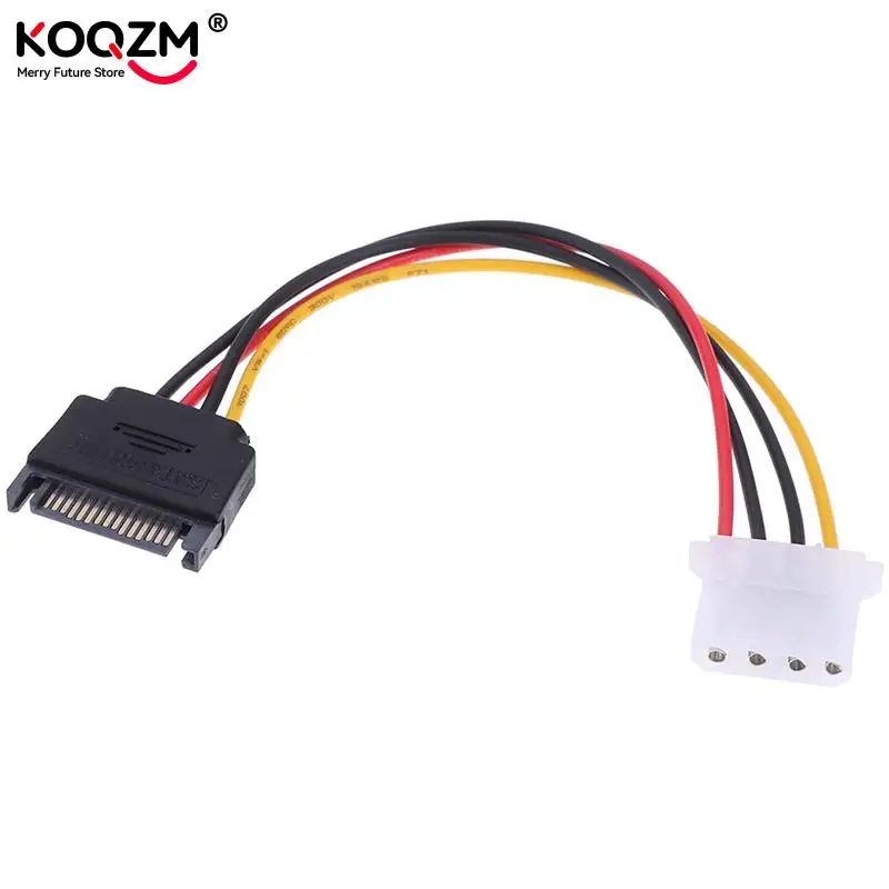 SATA TO IDE Power Cable 15 Pin SATA Male to Molex IDE 4 Pin Female Cable Adapter