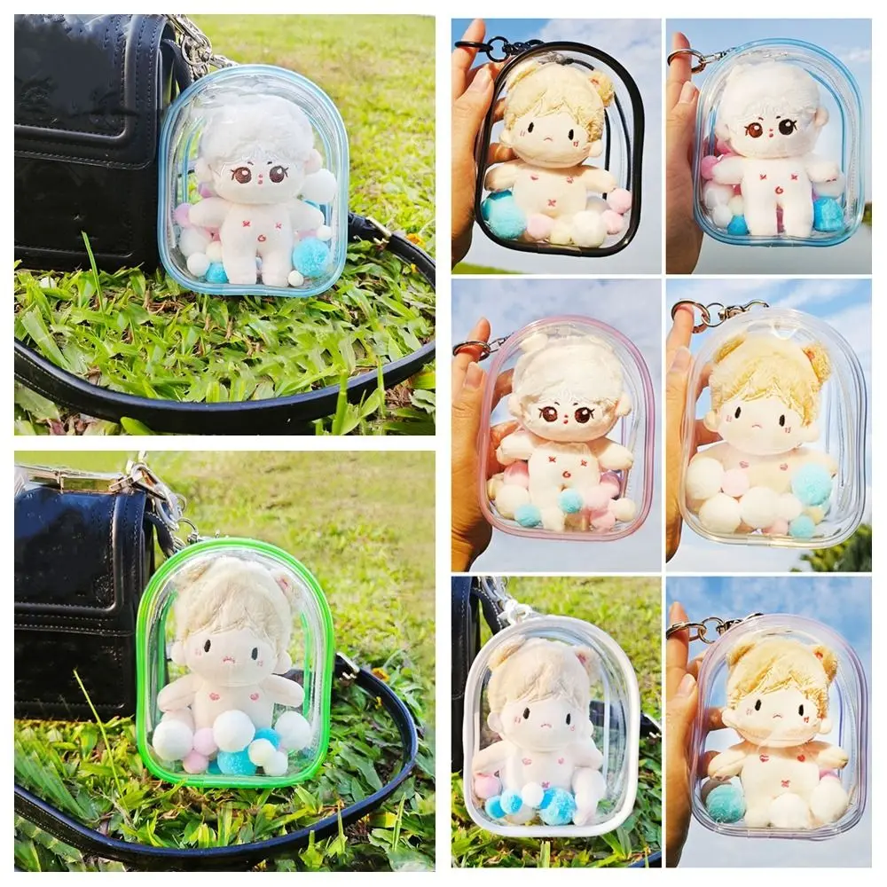 10cm Doll Outdoor Bag Clear Transparent Doll Accessories Storage Case Bag Decoration Kawaii Doll Display Box Garage Kits