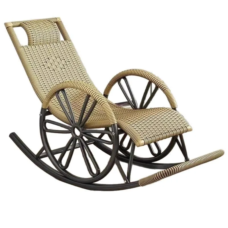 

for elders can lie down balcony rattan bold reinforcement long rocking