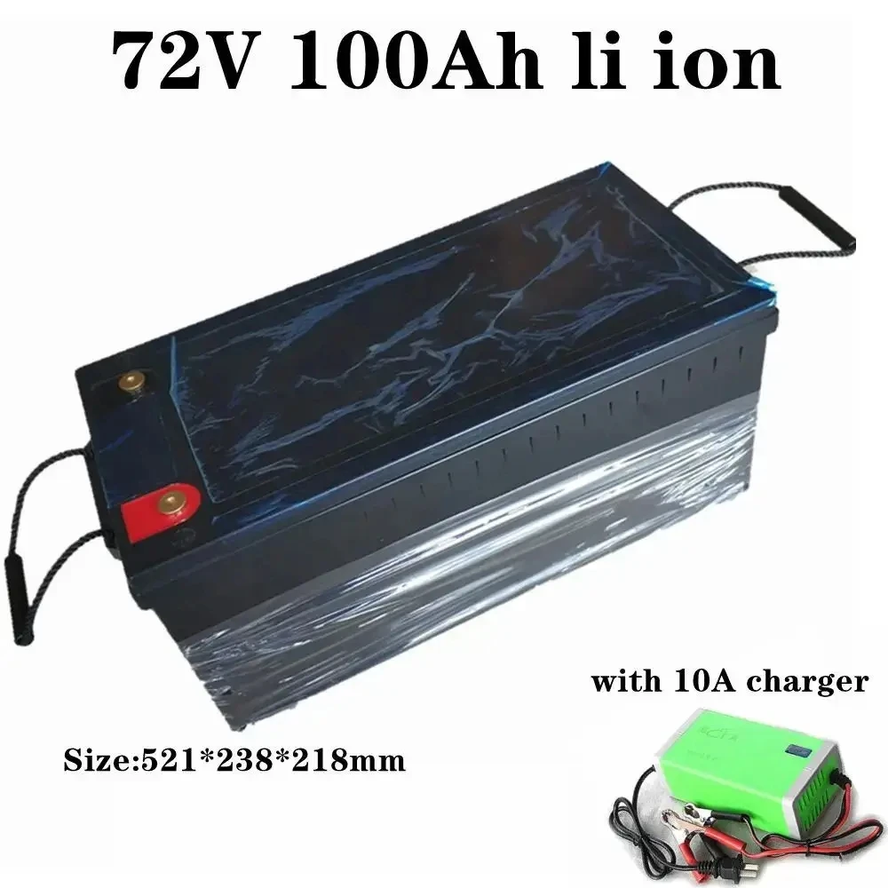 

waterproof lithium 72V 100AH li ion battery With BMS for 5000W 8000W scooter AGV demo Go Cart Skateboard bike +10A charger