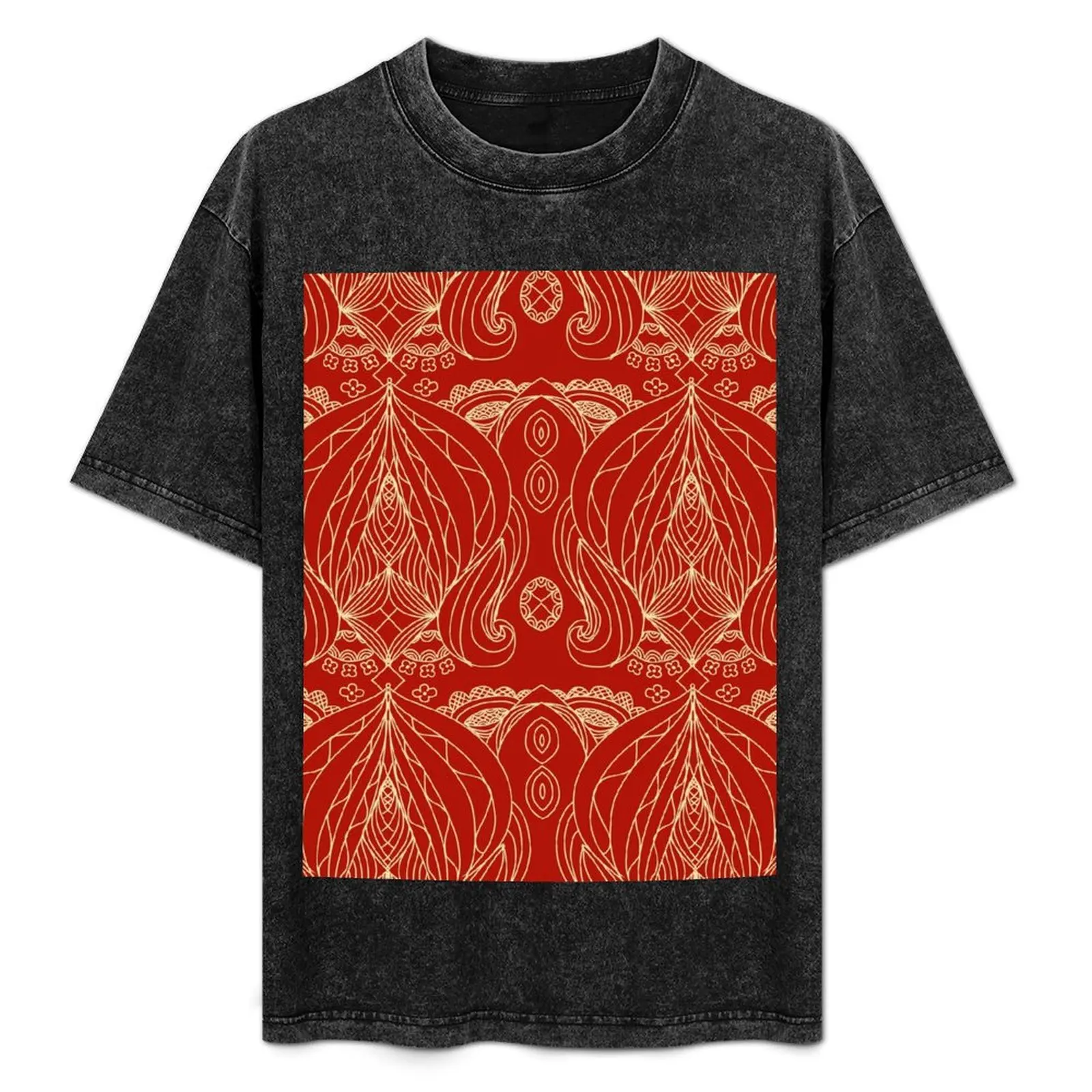 

Royal Red Temple T-Shirt Trendy Pattern T-Shirt for Men