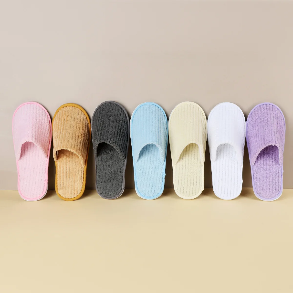 5Pairs/Lot Men Women Disposable Hotel Guest Slippers Cotton Slides Home Travel SPA Slipper Hospitality Cheap Footwear