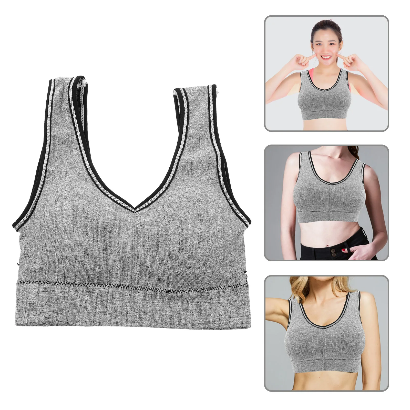 Wirefree Women's Sports Bra Breathable Nylon Comfort Fit for Yoga Running Fitness Workout Lightweight Sweat Absorbing Soft Skin
