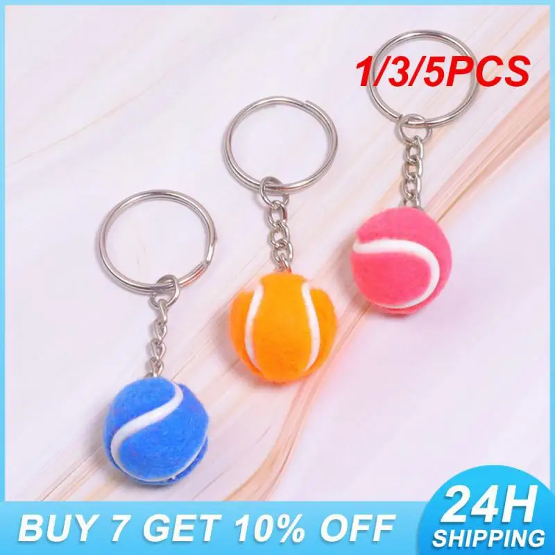 1/3/5PCS Tennis Key Ring Can Be Hung Popular Accessories Flannel Key Chain Pendant Easy To Carry Key Chain Royal Blue