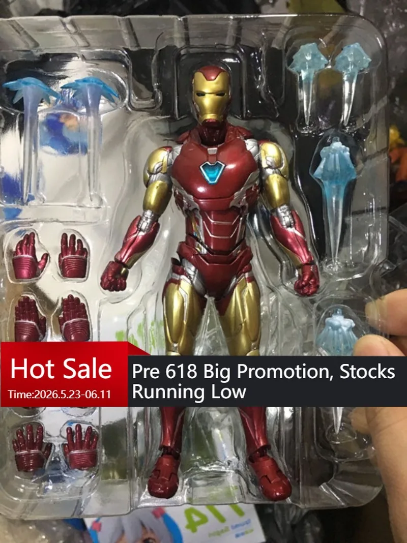 

Avengers Endgame SHF Iron Man Mark 85 PVC Action Figure Articulated Model Desktop Ornament Home Decoration Marvel Superhero Gift