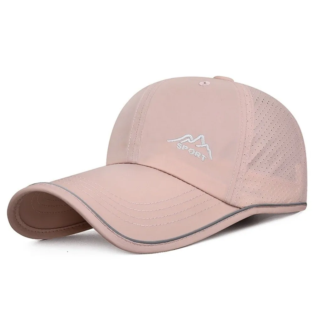 Fashion Quick Dry Mesh Baseball Cap Breathable Reflective Strip Running Hat Lightweight Anti-UV Sports Caps Summer Outdoor