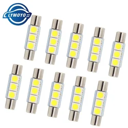 10pcs T6 28MM 31MM Festoon c5w led Makeup lamp 5050 chip Map light interior lights Reading light Dome light ice blue white 6000k