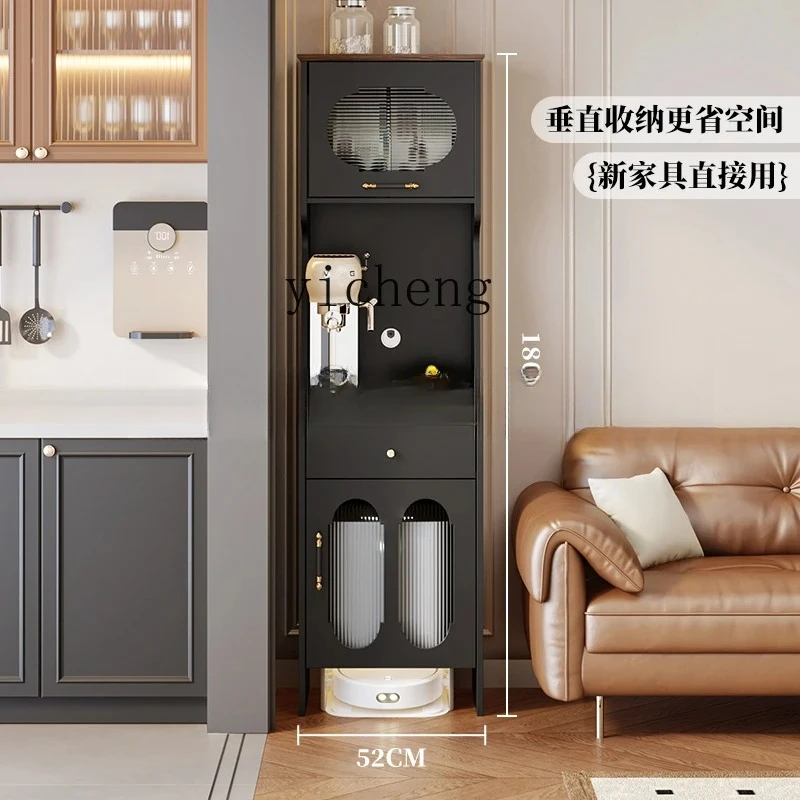 GZ-28 American Retro Style Dining Side Cabinet Integrated High Cabinet Against The Wall Light Luxury Storage Tea Cabinet
