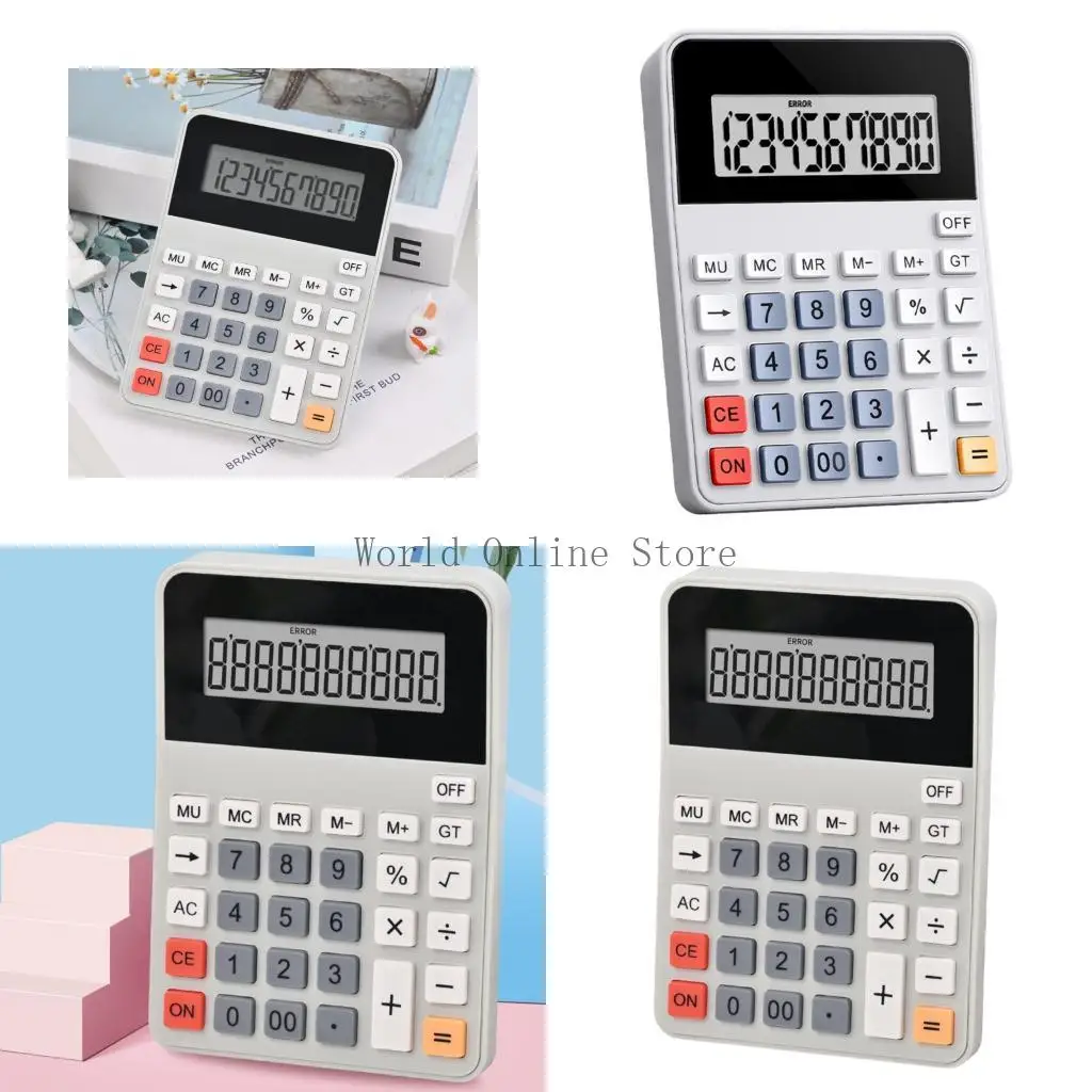 

Портативный 12 -цифровой калькулятор настольного компьютера прозрачный дисплей для точного финансового и офисного использования