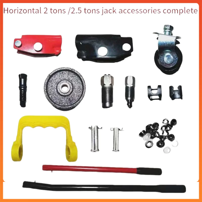 Hydraulic Horizontal 2T Jack Accessories 2.5 Tons Hand Press Rod Return Valve Universal Wheel Front Wheel Handle Oil Pump Clip