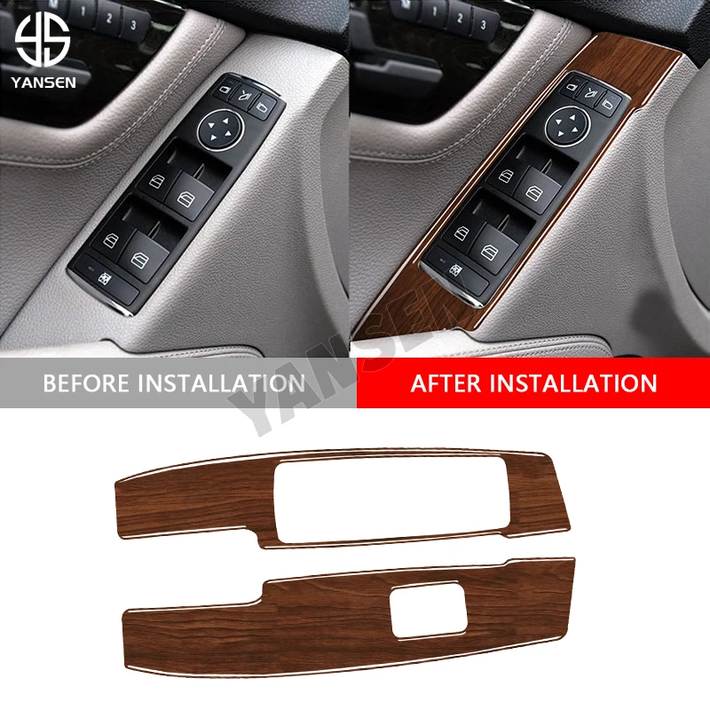 

Car Window Lift Button Panel Decoration Trim Cover For Benz C Class W204 2007 2008 2009 2010 2011 2012 2013 Accessories
