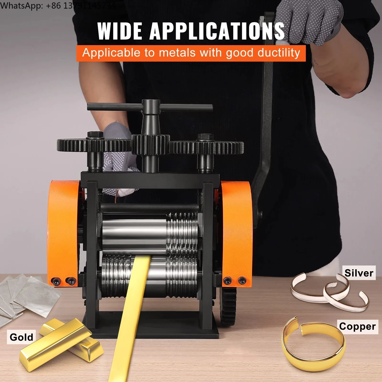 

45/57/75/76 mm Jewelry Rolling Mill Machine 3in1 Multi-function Rolling Mill for Metal Jewelry Making Sheet Square Wire