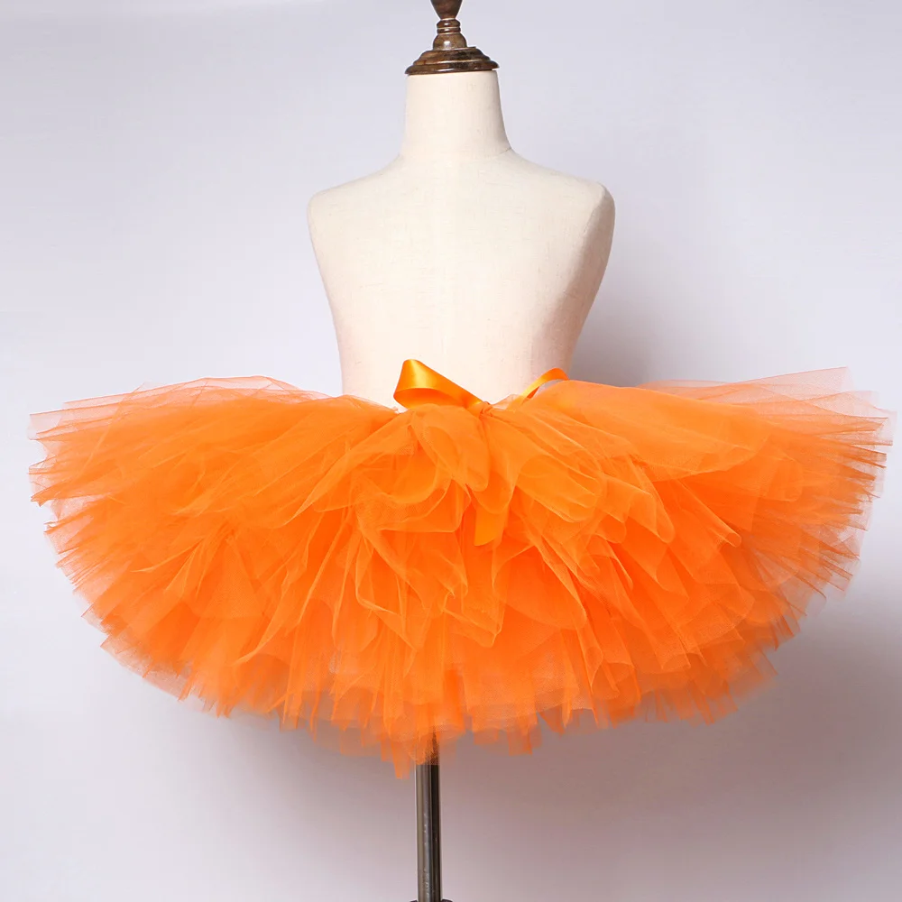 Easter Bunny Tutu Skirt Outfit for Baby Girls Birthday Party Halloween Costumes for Kids Toddler Orange Rabbit Tutus with Ear