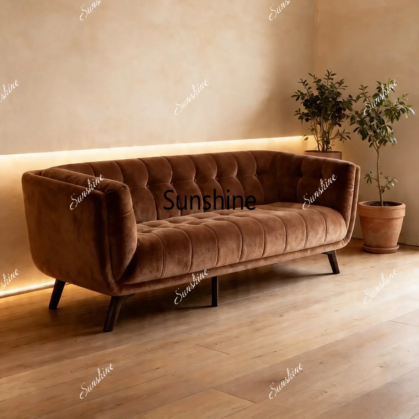 Retro bedroom sofa master bedroom balcony room small sofa single leisure sofaTJ