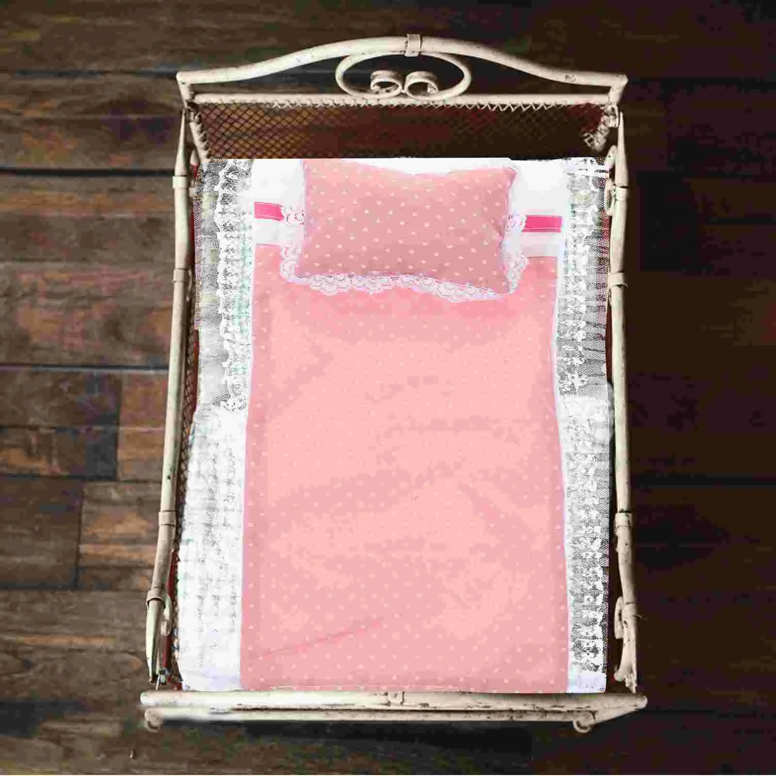 

Mattress Mini Bed Sheet Set House Miniature Bedding Kit Linings Pillows Baby