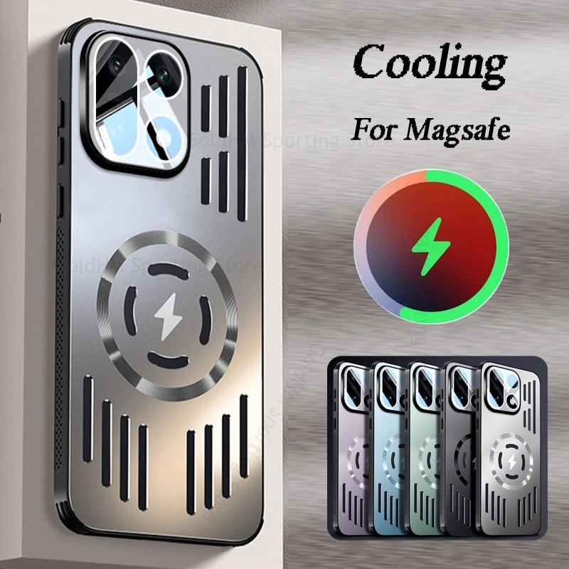 

Cooling Hollow Heat Dissipation Magnetic Case For OnePlus 15 13 12 Wireless Charging For Magsafe Cover For Oneplus 13R Ace 5 Pro