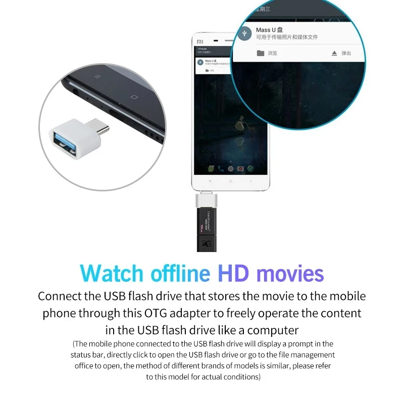 محول Otg usb من النوع c لسيارة huav p20 p30 pro ، لسيارة siaomi mi 9 ، موصل قرص u لسيارة somung oneplus 7 7t