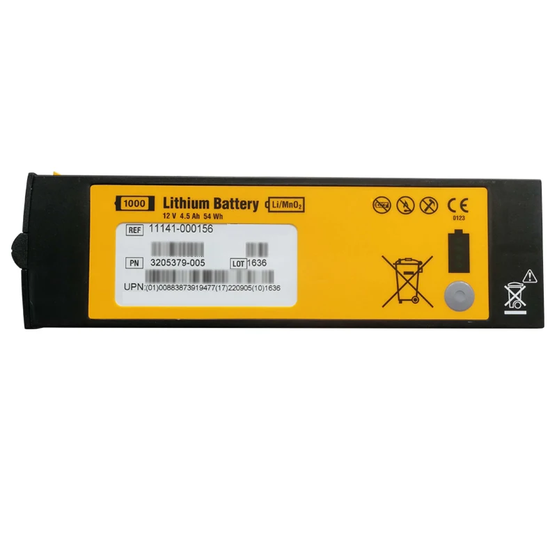 UGB New 11141-000156 Battery For Lifepak 1000 REF 11141-000156 3205379-005 LOT 1636 12V 4.5Ah 54Wh Defibrillator battery