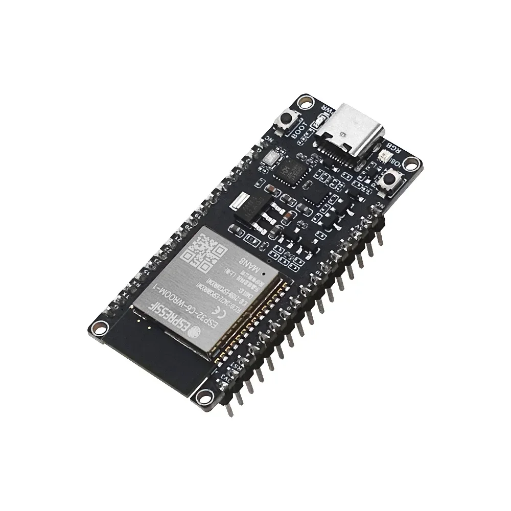 Imagem -03 - Wifi Bluetooth Development Board Onboard Módulo Wifi6 Risc-v Esp32-c6-wroom1-n8 Esp32-c6