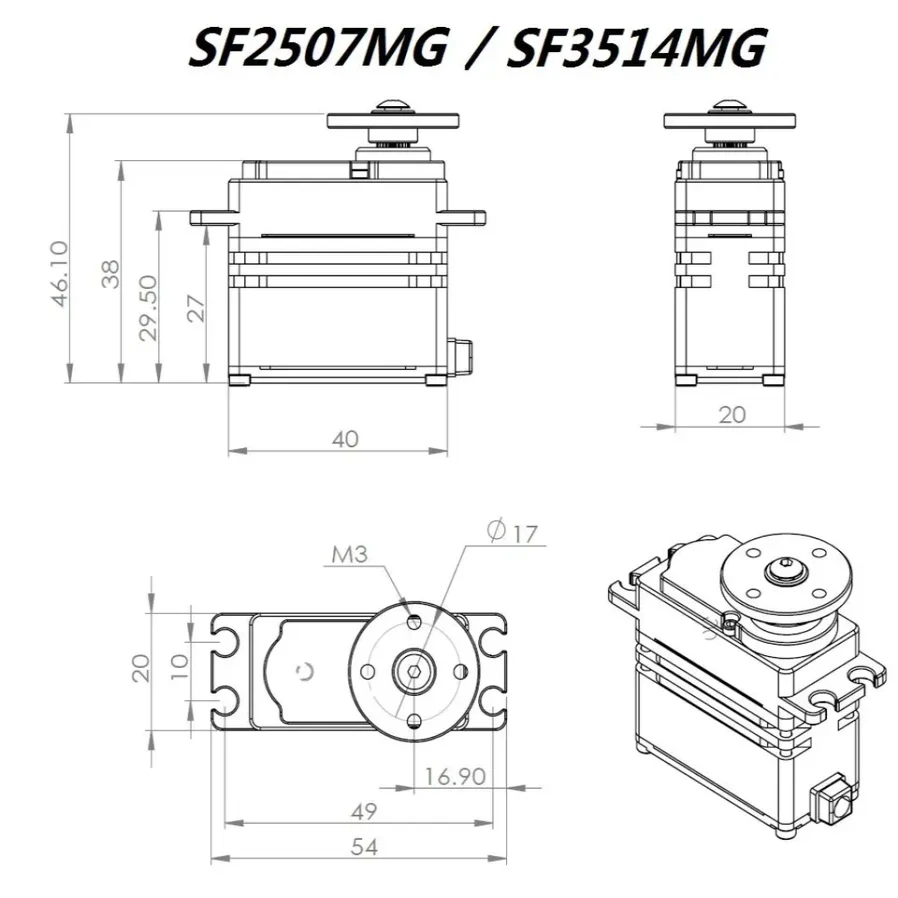 Micro-Formaat Borstelloze Digitale Feedback Servo 25Kg. Cm Rc Borstelloze Digitale Voor Rc Robot Servo 4.8V-8.4V-Hoek Aanpasbaar