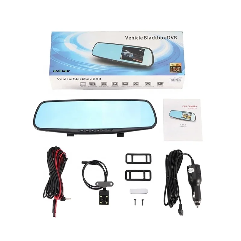 1080p Rearview Mirror Car Recorder Streaming Dash Camera 4.19 Inch Screen Dual Camera Night Vision Car Dashcam Driving Recorder