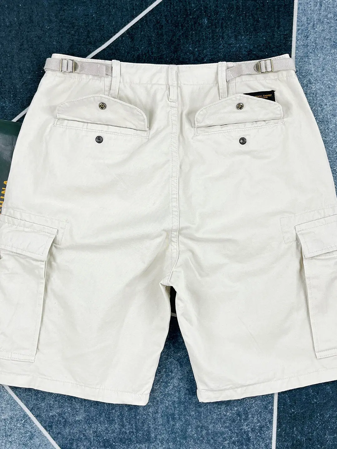 Summer New 100% Cotton Washed Woven Cargo Shorts for Men Multi-pocket Loose Straight 5-Point Pants American Retro Outdoor Trend
