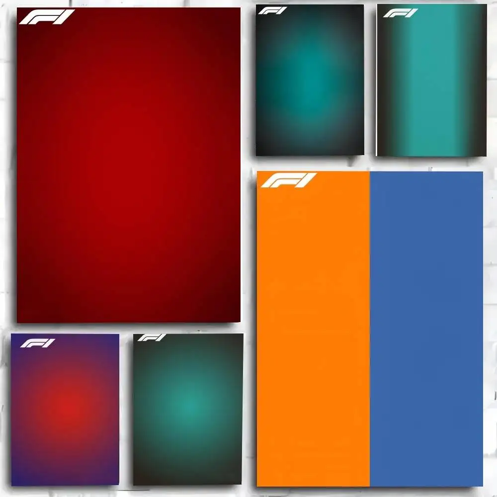 Série de voitures de course célèbres modernes, affiche minimaliste dégradée, impression artistique, style Anime, décoration de maison, cadeau idéal, décoration de chambre parfaite