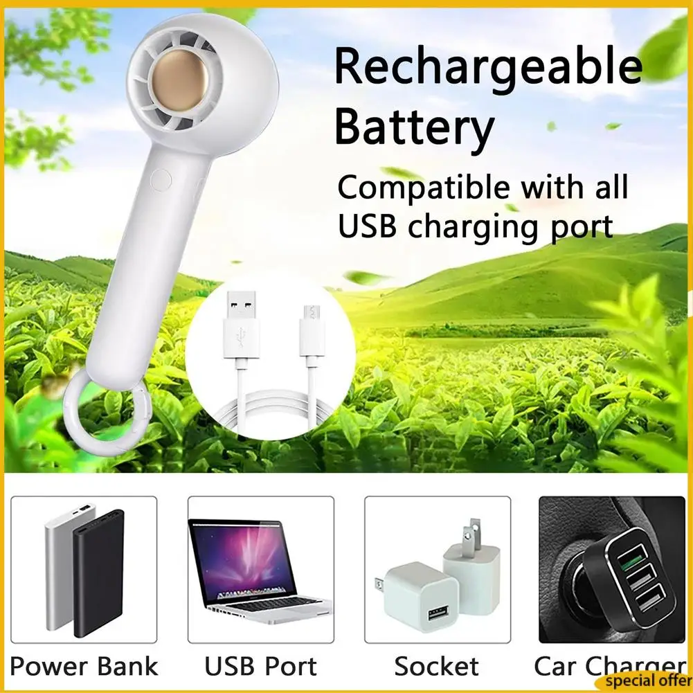 

A61I Mini Portable Fan, Small Handheld Fan With USB Rechargeable Battery, Personal Hand Fan For Indoor Outdoor