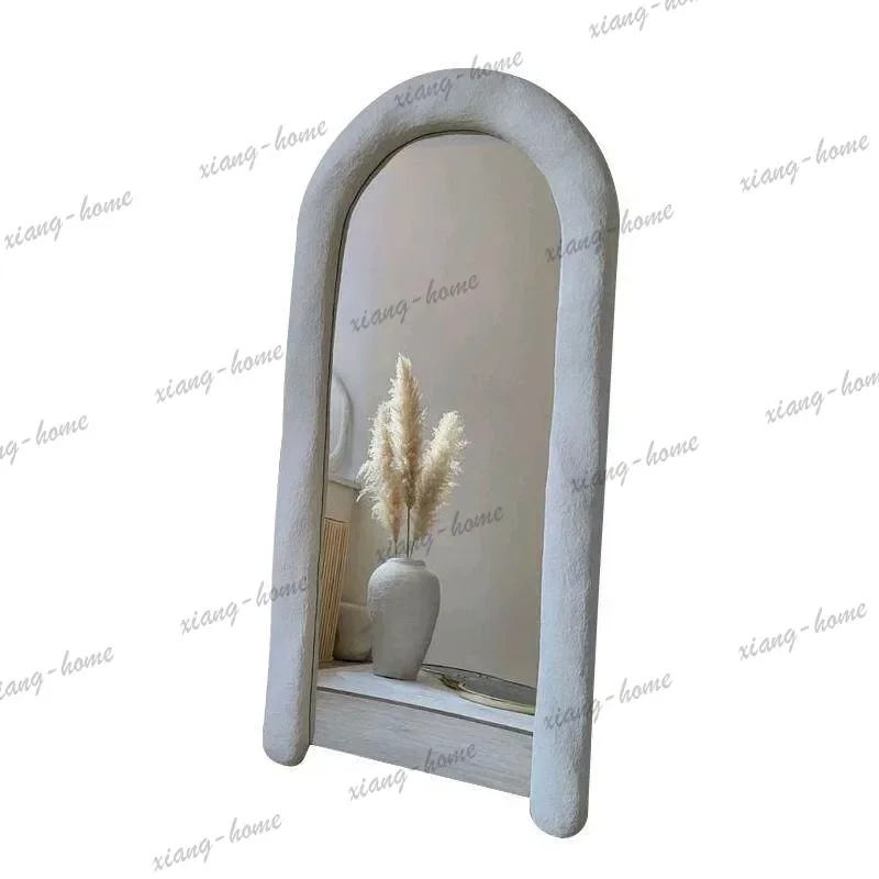 PG Bedroom cream wind floor full body mirror European special-shaped mirror irregular cloud fitting mirror