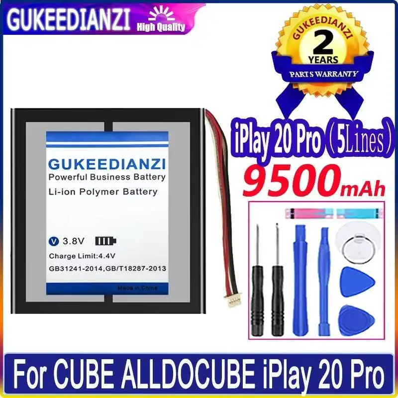 

9500Mah For Cube Alldocube Iplay 20 Pro Tablet 5 Wires Battery High Capacity