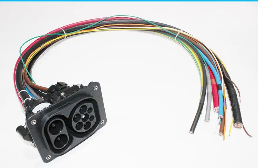 150A 200A 1000V Combo CCS 2 EV Socket with Cable IEC 62196-3 Car Inlet