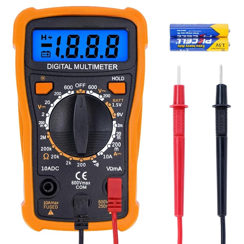 Assark 2000 Counts Multimeter Measure AC DC Voltage DC Current, Meter Tester Test Volt Ohm Amp Diode Continuity