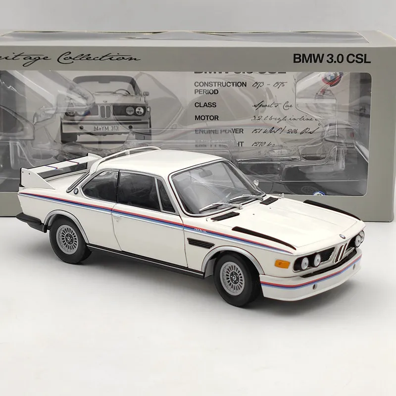 

Diecast Alloy 1:18 Minichamps 3.0 Csl 1971 Car Model White Adult Classic Collection Gift Display Souvenir Ornament