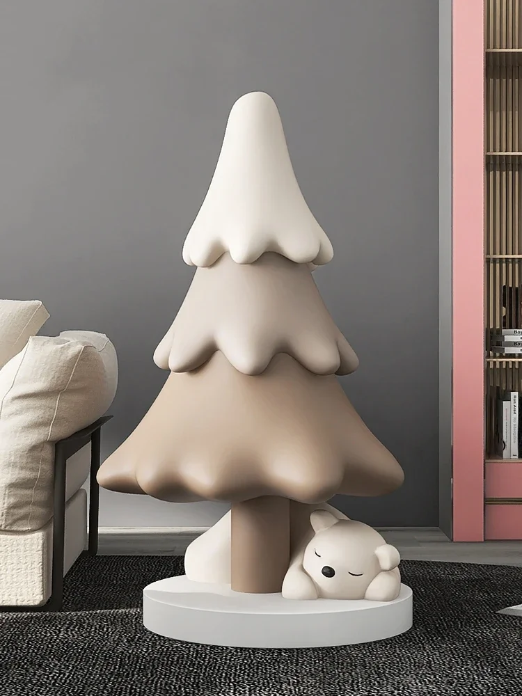 

Home Decor Christmas Tree Statues Large Floor Decoration Nordic Living Room Creative Sculptures Art Ornaments Housewarming Gifts