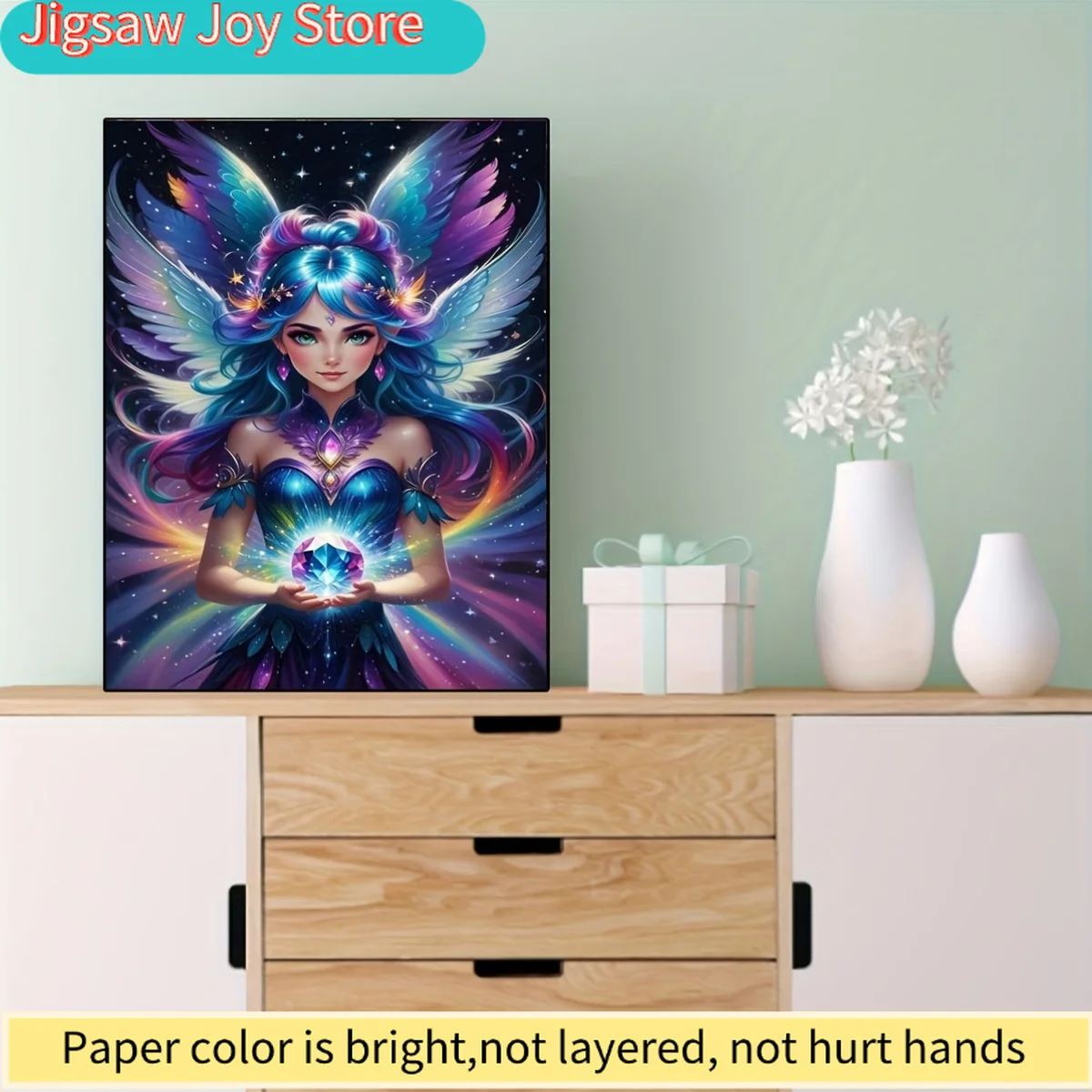 

Angel Diamond Painting Kit, Round Acrylic Diamonds, DIY Handicraft Wall Decor, Craft Skill Enhancing, Mind Exercise, Patience