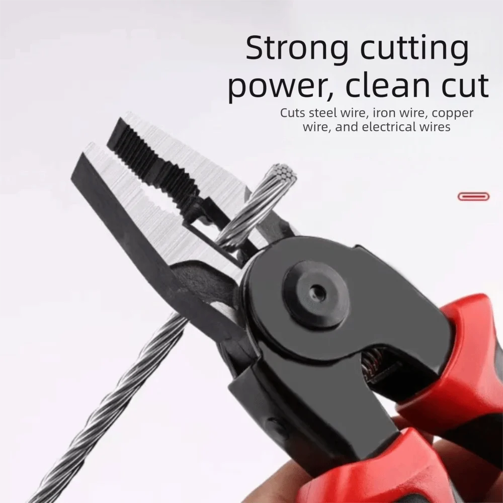 

5-in-1 Design Multi-functional Pliers Set Metal Construction Interchangeable Heads Wire Pliers Set Replaceable Head