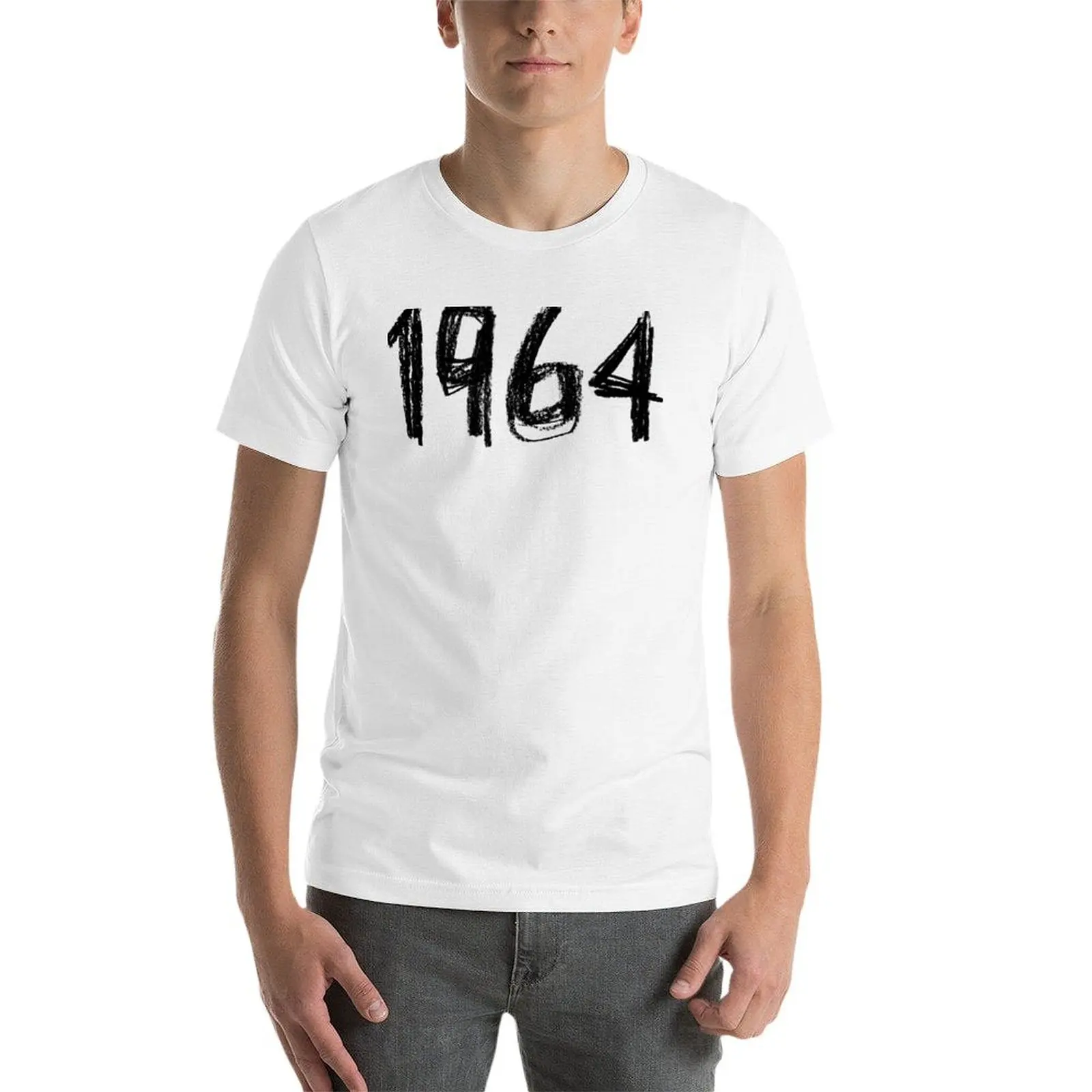 سنة 1964 ولد عام 1964 تي شيرت تي شيرت للرجال قطن تي شيرت رجالي قطن 100% تي شيرت
