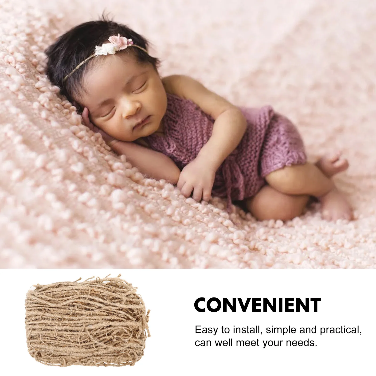 

Photography Prop Linen Blanket Delicate Breathable Hollow Woven Photo Mat Photo Prop Breathable Blanket