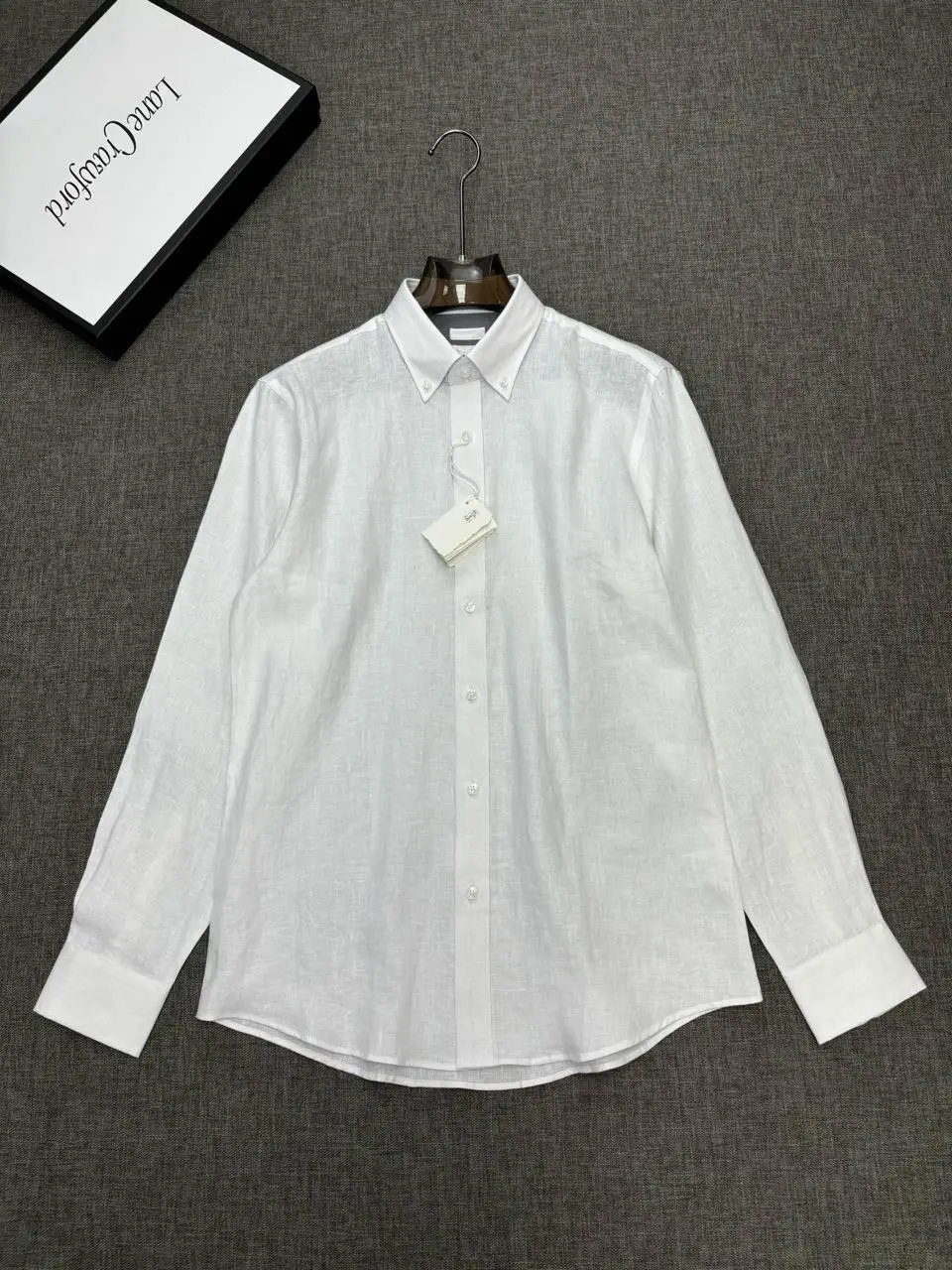 

Мужской элитный льняной повседневный деловой костюм Long Sve irt, удобный мягкий на ощупь легкий шелковистый воротник Cleanfit Ciwalk