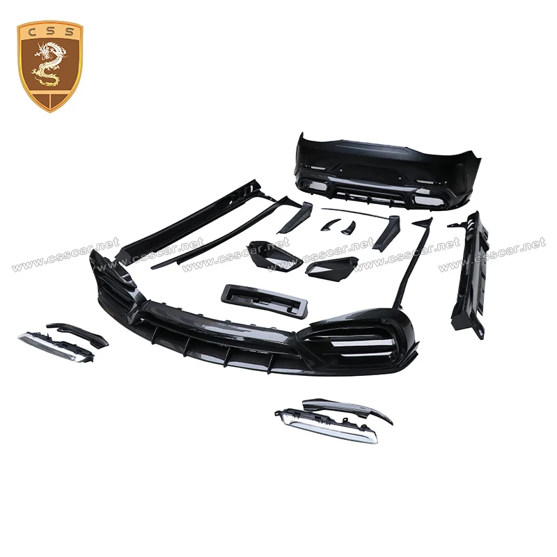 for Benz AMG-GT Body Kit GT50 gt63 53 TOP Style Carbon Fiber Front Bumper Spoiler Hood Side Skirt Rear Diffuser Tailpipe Bodykit