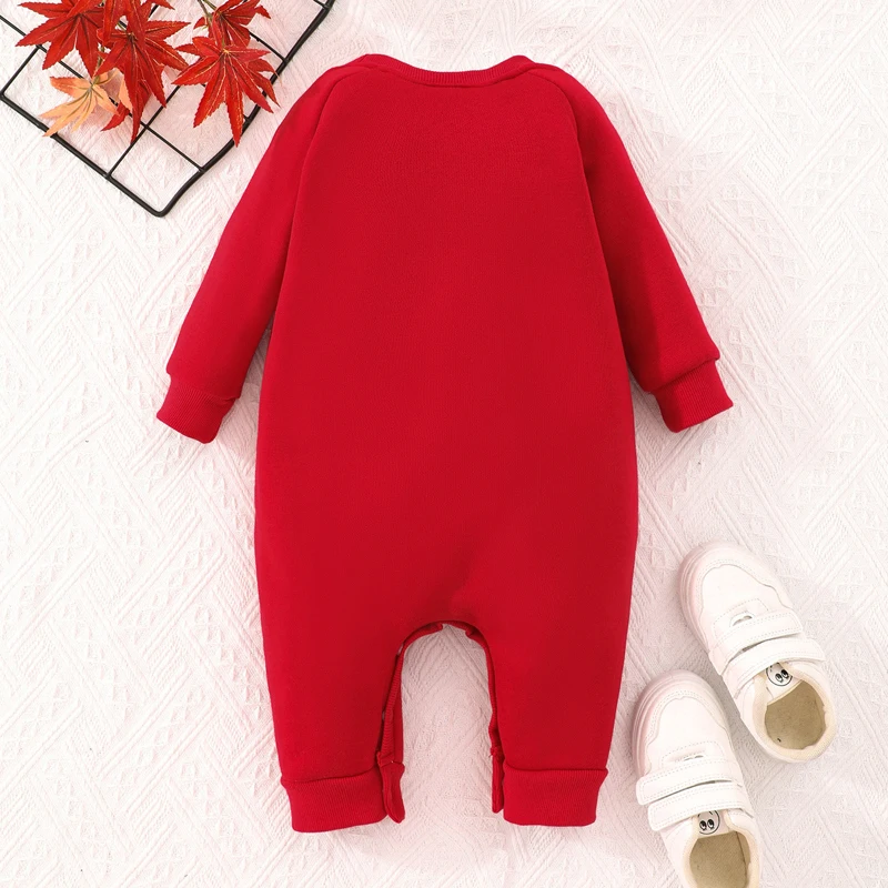 

Adorable Toddler Baby Hooded Romper with Reindeer Embroidery Long Sleeve Jumpsuit for Newborn Infant Casual Christmas Outfit