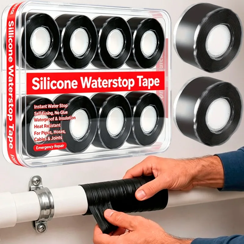 Silicone Self-fusing Tape Waterproof Leak Proof Insulation Sealing Repair Tapes Plumbing Hose Repair Self-adhesive Tape Patch