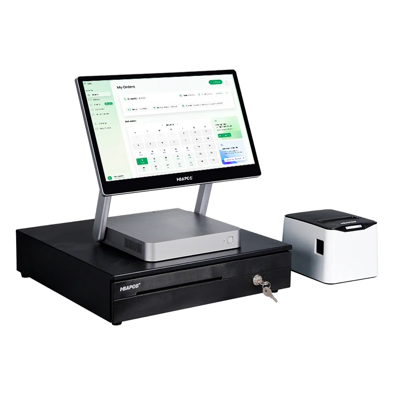 

ATV&UTVHBA-L1 High Quality Mini 15.6 Inch Touch Screen Pos Machine All in One with Metal Bottom Seat Billing Machine for Restaur